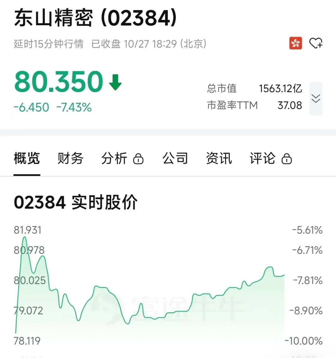 东山精密H股